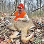 Clark Satterlee: 11-22-24
First time deer hunting in 4 years and first time gun hunting in 10 years. Was able to get out on opening morning of first firearm season. Had a really big doe come by and shot her for meat. Then, after about an hour from the doe, this buck showed up out of no where and I was able the drop him in his tracks. First time I’ve ever “tagged out” haha.