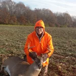 Teri Rolseth: Her first time ever gun hunting so proud of my wife a 100yd shot and dropped 8 pt buck