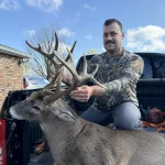 Devan Orrill: This buck came off of family ground to end a 10 year - buckless drought for me. He has been around the ground for at least 3 years with trail camera pics each year. Quick hunt with him cruising through following a young buck and doe around.