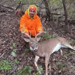 Daniel Droste: This is my husband Daniel Droste, he been watching this deer for a week. He finally got him on opening day as soon as the sun came up