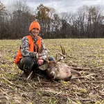 Landen Tennant: This old 10 point was taken in Wayne County on opening morning of shotgun season. He had a huge body and not many teeth left. I hunted the area several times during bow season, but this was the first time I laid eyes on him. It’s always a good feeling catching up with a mature deer!