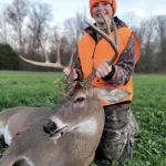 Michelle Biegeleisen: This is my daughter, Kinli Biegeleisen. She is 12 years old. She has been deer hunting for about a year now with no luck. Saturday night 11/23, her and her dad went out and she shot this buck. This was her first deer ever. She shot it on family ground in Iuka. Perfect shot to the heart.