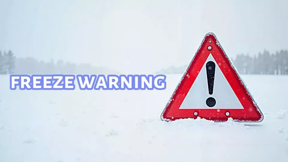 Sub Freezing Temps Expected Tonight Freeze Warning Issued WMIX Freeze Warning 4 960x540 