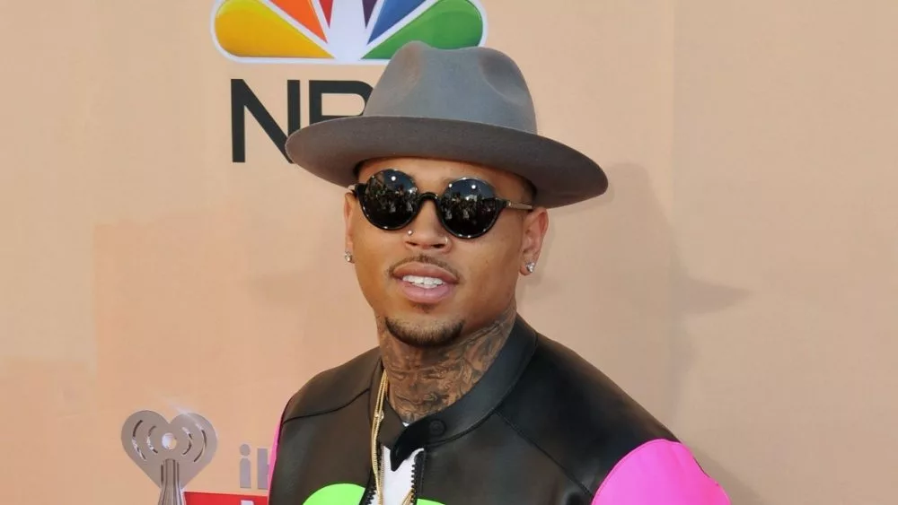 Chris Brown at the 2015 iHeart Radio Music Awards at the Shrine Auditorium. LOS ANGELES^ CA - MARCH 29^ 2015