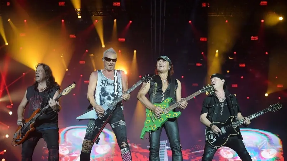 Scorpions rock band during a Rock in Rio concert in Rio de Janeiro. Rio de Janeiro^ Brazil^ October 4^ 2019