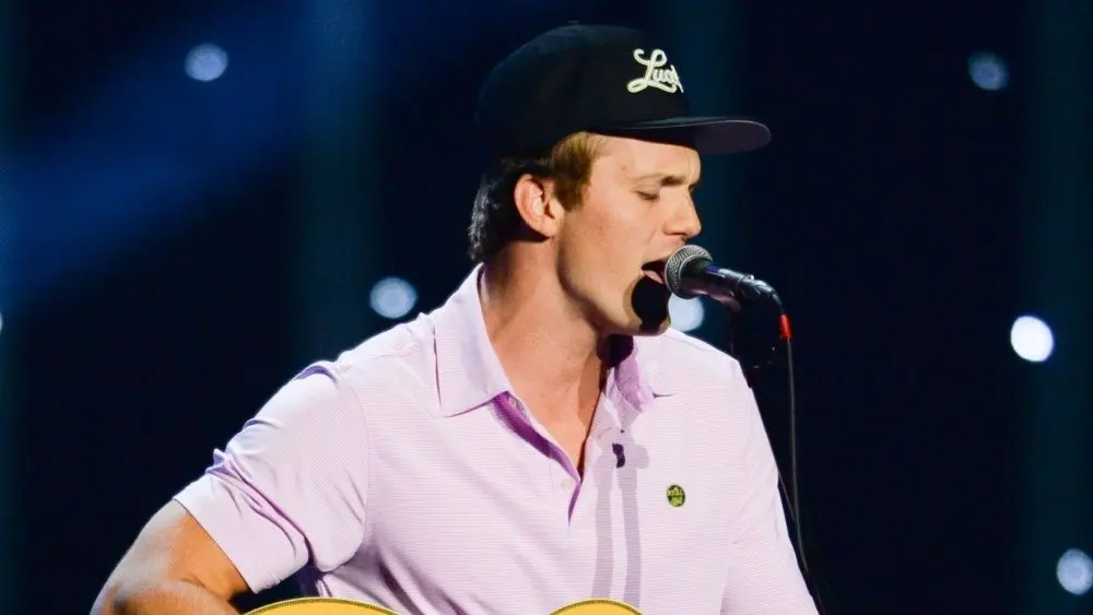 Parker McCollum performs in Hollywood^ Florida on November 14^ 2024. The performance was part of Audacy’s Stars and Strings benefit concert.