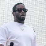 Sean "Diddy" Combs speaks and performs to the crowd after being presented with the key to the city by Mayor Eric Adams on Times Square in New York on September 15^ 2023
