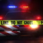 Police line do not cross at night