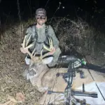 Matt Odom: 13 point non typical killed in Bluford Illinois . Wasn’t my first hunt but my first big buck !!! When he walked under my tree I wasn’t sure exactly how big he was but after I shot him and found him he turned out very nice !!! My dopamine was thumping !!!!