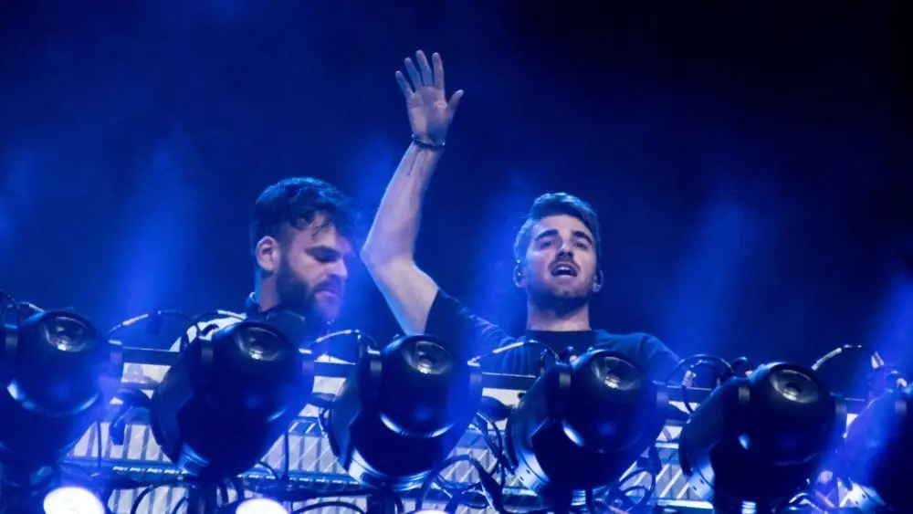 The Chainsmokers in concert at BottleRock Napa Valley in Napa^ CA NAPA^ CA - MAY 25^ 2018