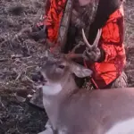 Madelynn Catalfamo: It was my daughters first year hunting. She is 12 years old. Her dad took her and she waited patiently through the rain the first day with no movement. The 2nd day she was in her blind for a few hours before an 8 point came out infront of her. He went into the woods and came back out before she was nervously able to get a shot. First shot and he laid right down for her. She is the happiest kid ever!