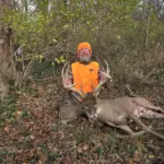 Justin Bradford: The Good Lord blessed me with this deer the one time my son wasn't in the blind with me. After not finding hardly any blood, we brought my buddies beagle in and she done her job like she knew what she was there for.
