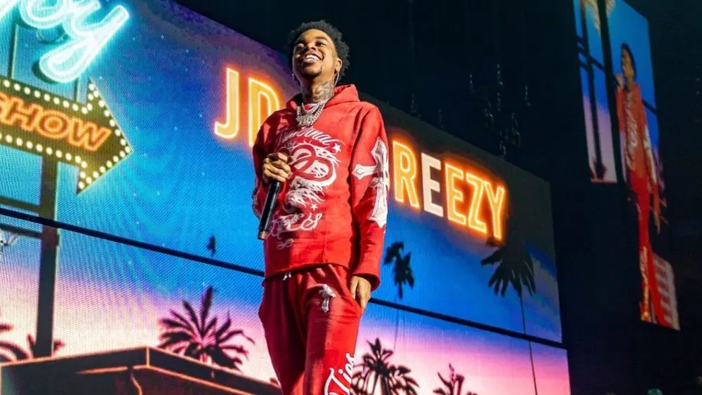 Lil Poppa Performs on the Lil Baby It's Only Us Tour at The Vystar Veterans Memorial Arena in Jacksonville Florida USA September 16^ 2023