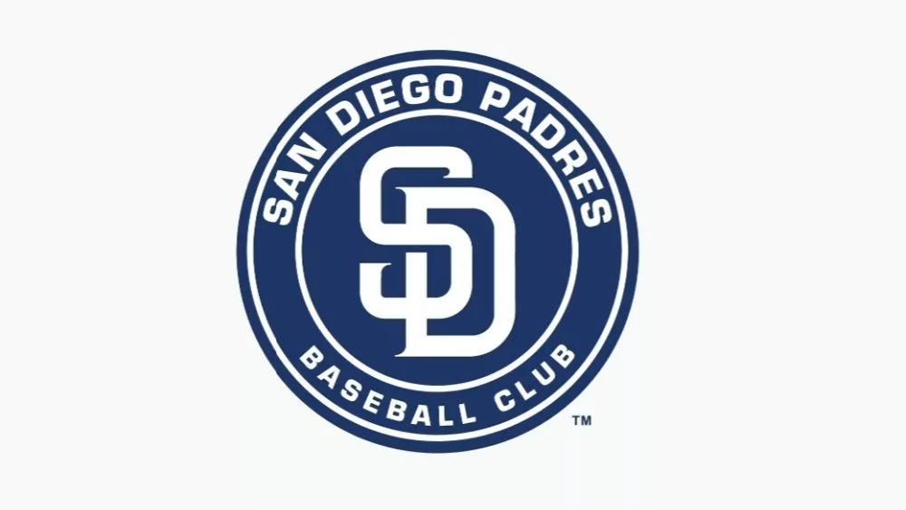 San Diego Padres^ Popular editorial vector logo is printed on white paper.
