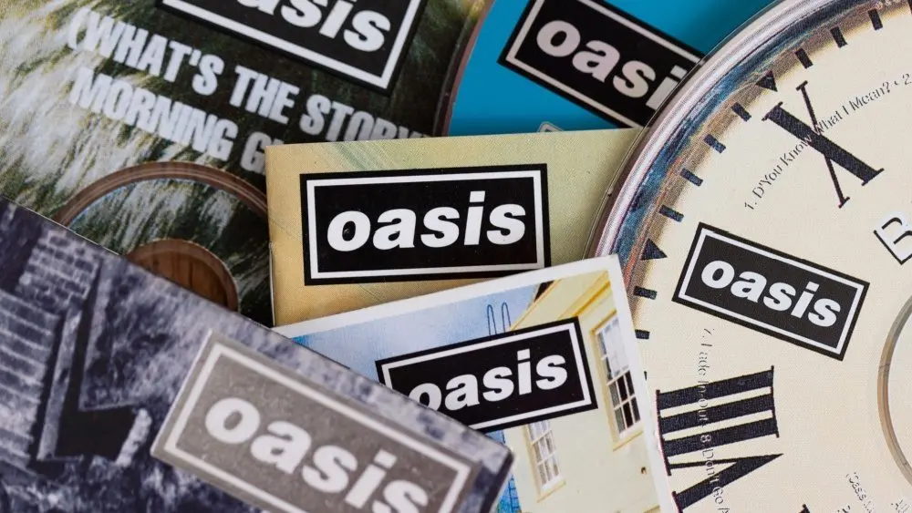 Oasis band cds. Oasis are a popular rock band from the 1990's britpop era. London^ UK - August 27 2024