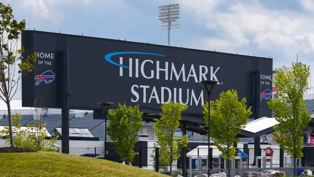 The Bills Stadium^ Highmark Stadium and ADPRO Sports Training Center. Orchard Park New York - August 28 2021