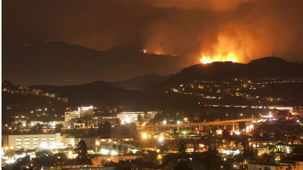 Los Angeles Fire Near the City