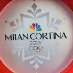 Milan Cortina 2026 Winter Olympic Games sign promotion^ NBC^ Italy^ logo^ National Broadcasting Company