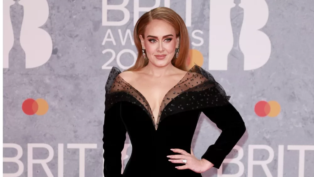 Adele attends The BRIT Awards 2022 at The O2 Arena in London^ United Kingdom - February 08^ 2022