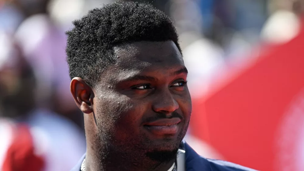 Zion Williamson of the New Orleans Pelicans attends the Quai 54 basketball tournament (The World Streetball Championship) in Paris^ France on July 9^ 2022.