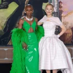 Cynthia Erivo and Ariana Grande at the premiere for Wicked at the Dorothy Chandler Pavilion. LOS ANGELES^ CA. November 09^ 2024