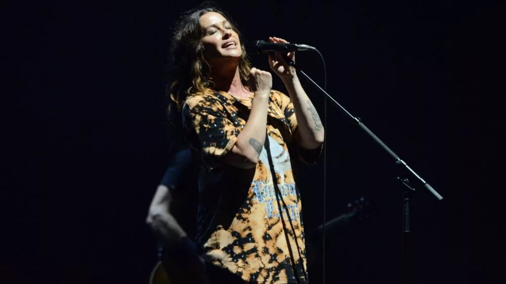 Alanis Morissette performs at the 2023 Sound on Sound Music Festival. Bridgeport^ Connecticut - October 1^ 2023