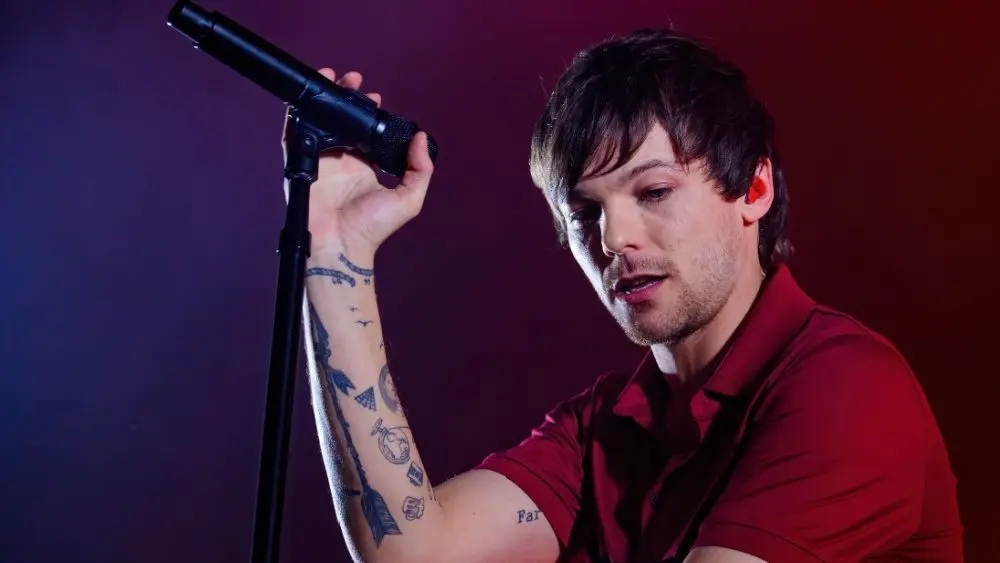 Louis Tomlinson (singer of One Direction band) performs in concert at Razzmatazz stage on March 9^ 2020 in Barcelona^ Spain.