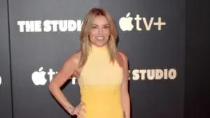 Kit Hoover at the premiere for The Studio at the Academy Museum of Motion Pictures. Los Angeles^ CA. 02MAR2025