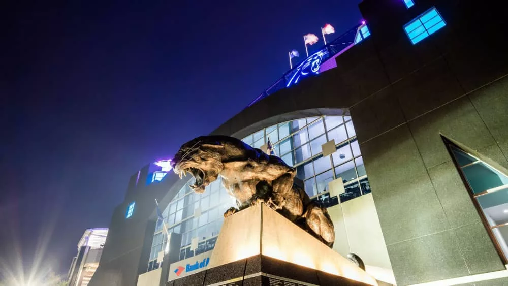 Panthers NFL Stadium in downtown Charlotte