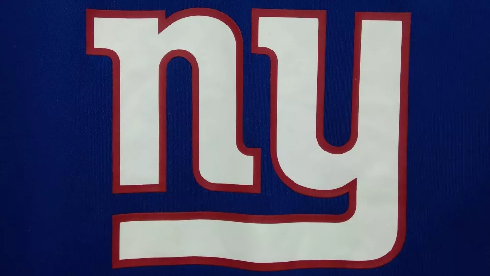 The logo of New York Giants on the home Jersey - National Football League