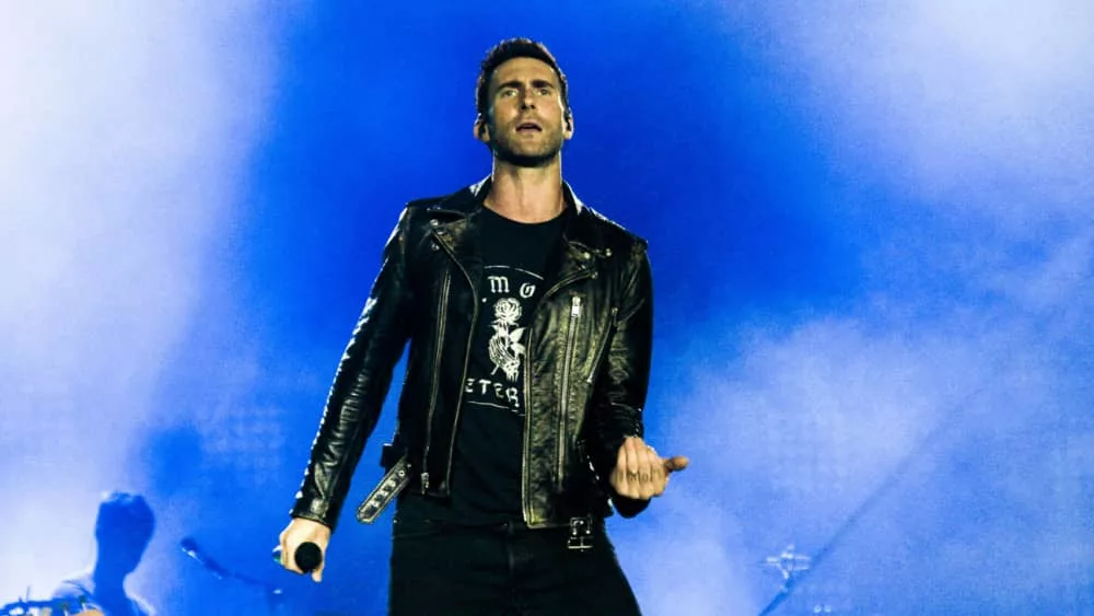 Adam Levine of MAROON 5 on stage of Rock In Rio Festival RIO DE JANEIRO^ SEPTEMBER 15^ 2017