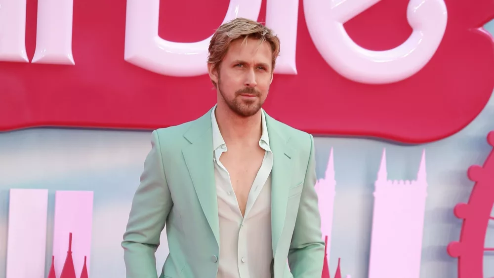 Ryan Gosling attends the "Barbie" European Premiere at Cineworld Leicester Square in London^ England. July 12^ 2023: