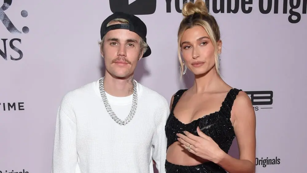Justin Bieber and Hailey Bieber arrives for the Premiere Of YouTube Originals' "Justin Bieber: Seasons" on January 27^ 2020 in Westwood^ CA