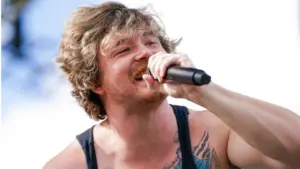 Jakob Nowell of Sublime performs in concert after the second round of the 2025 LIV Golf Miami on April 5^ 2025 at Trump National Doral.