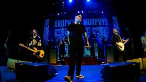 Al Barr of Dropkick Murphys performs on stage at the Paramount Theater in Seattle^ WA on June 27^ 2011