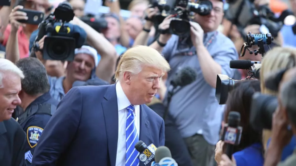 Donald Trump at 60 Centre Street in Manhattan's supreme court; NEW YORK CITY - AUGUST 17 2015