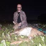 Callie Niemeyer: This is my first archery deer. My boyfriend, Garret took me hunting on his uncle's property and this was the first opportunity I had to use my bow for a deer. I was so excited to see her drop after maybe 60 yards. Garret and I went and got her back to the truck. It was a memorable first archery shot for me and I'm happy to have made this memory beside Garret.