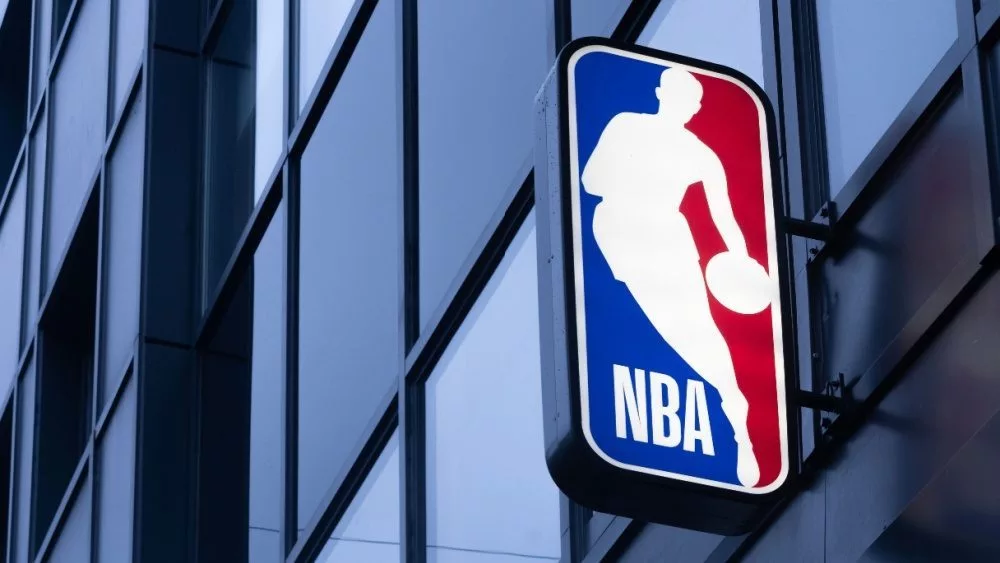 NBA vertical store sign in Oxford street. London^ Uk - October 19^ 2024