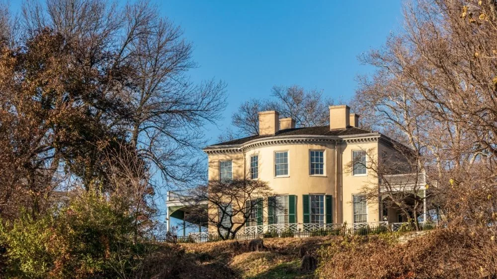 View of Fairmount Park and Lemon Hill Mansion in Philadelphia Pennsylvania
