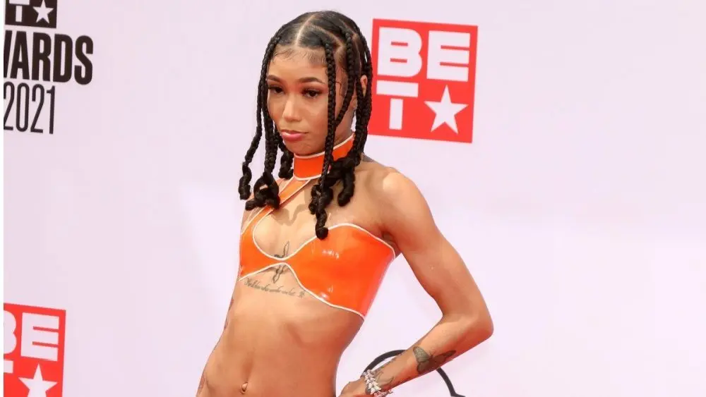 Coi Leray at the BET Awards 2021 Arrivals at the Microsoft Theater on June 27^ 2021 in Los Angeles^ CA