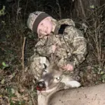 Cheyenne / Delilah Hargett: My daughter Delilah wanted to go hunting. It was her first time out and it was Halloween. A spike with a bad leg walked out and she said she wanted him and I told her to get on him and pull the trigger and she did. It was her first buck and her first deer and on her first hunt ever! So proud of her! Almost six years old and she got it done!