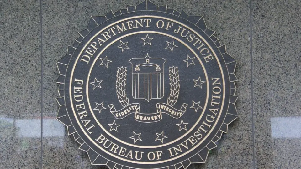 F.B.I. seal of the Department of Justice/Federal Bureau of Investigation located outside the J. Edgar Hoover F.B.I. Building in downtown Washington^ DC