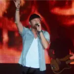 Cole Swindell performs at the 92.3 WCOL Country Jam in Columbus^ Ohio^ in 2018. WCOL Country Jam^ located in Legend Valley Concert Venue and Campground^ Thornville^ OH^ USA August 31^ 2018