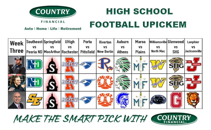 Country Financial High School Football UPickEm: Week Three