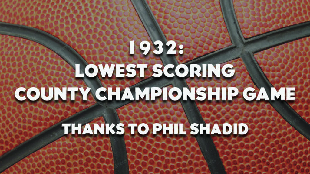 1932 Lowest Scoring County Championship Game Channel 1450