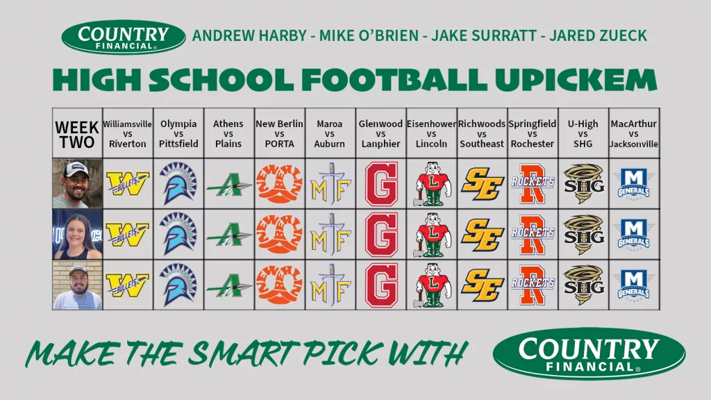 How did you do in Week 2 High School Football Upickem? Results