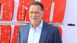 Arnold Schwarzenegger at Netflix's 'Fubar' Season 2 premiere held at the Tudum Theater in Hollywood^ USA on June 11^ 2025.