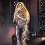 Shakira performs on stage during 2025 Global Citizen Festival at Central Park's Great Lawn in New York^ NY on September 27^ 2025