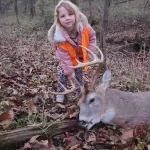 Rhett Holley: Southern Illinois 11/23/24 About 5pm. My boy killed a button buck yesterday then a 4 pt this morning out of the same stand. I took my 4 yr old daughter out tn and she was my lucky charm. He's not huge but I'm proud of him. KGMO🤘🤘