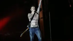 Lead singer Adan Levine of Maroon 5 performs during the Rock in Rio 2017 concert Rio de Janeiro^ Brazil September 16th^ 2017